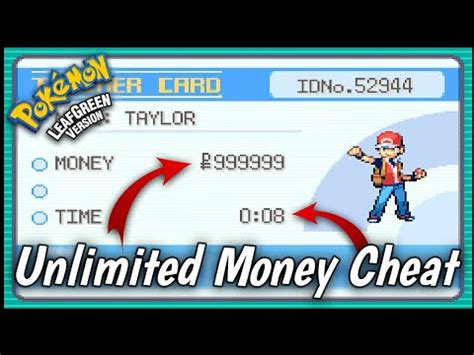 infinite money pokemon leaf green|Best Pokemon Leaf Green Cheats (Complete, Fully.